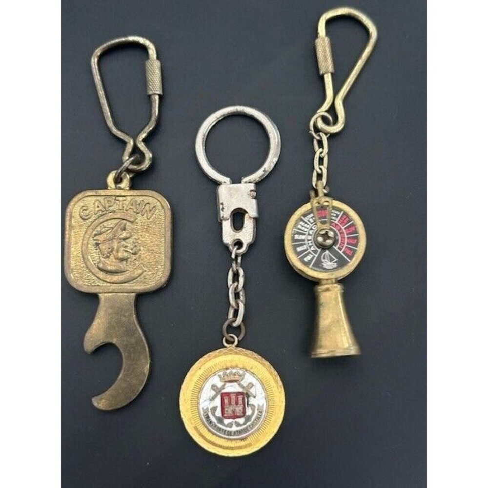 Lot Of 3 Vintage Brass Captain Bottle Opener Telegraph Nautical Transporte Casti